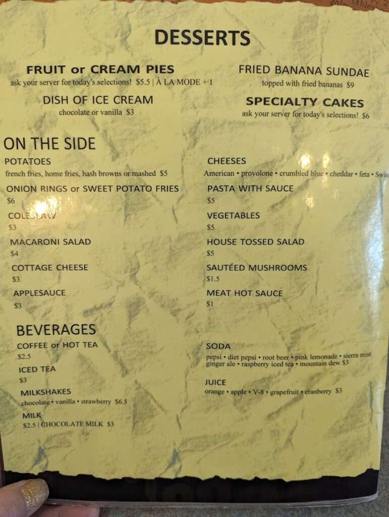 Slayton Place menu 3